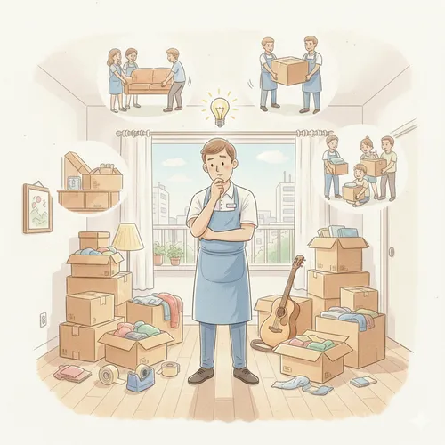 Person considering different ways to get help