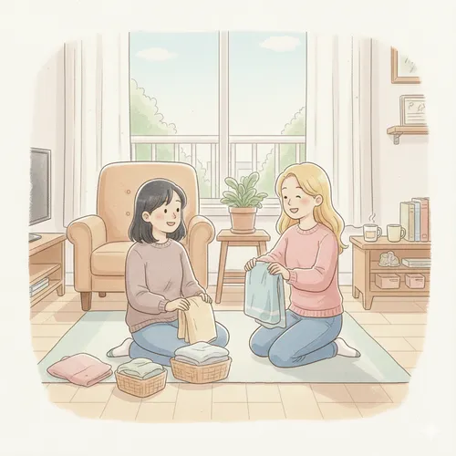 Person handling chores alone